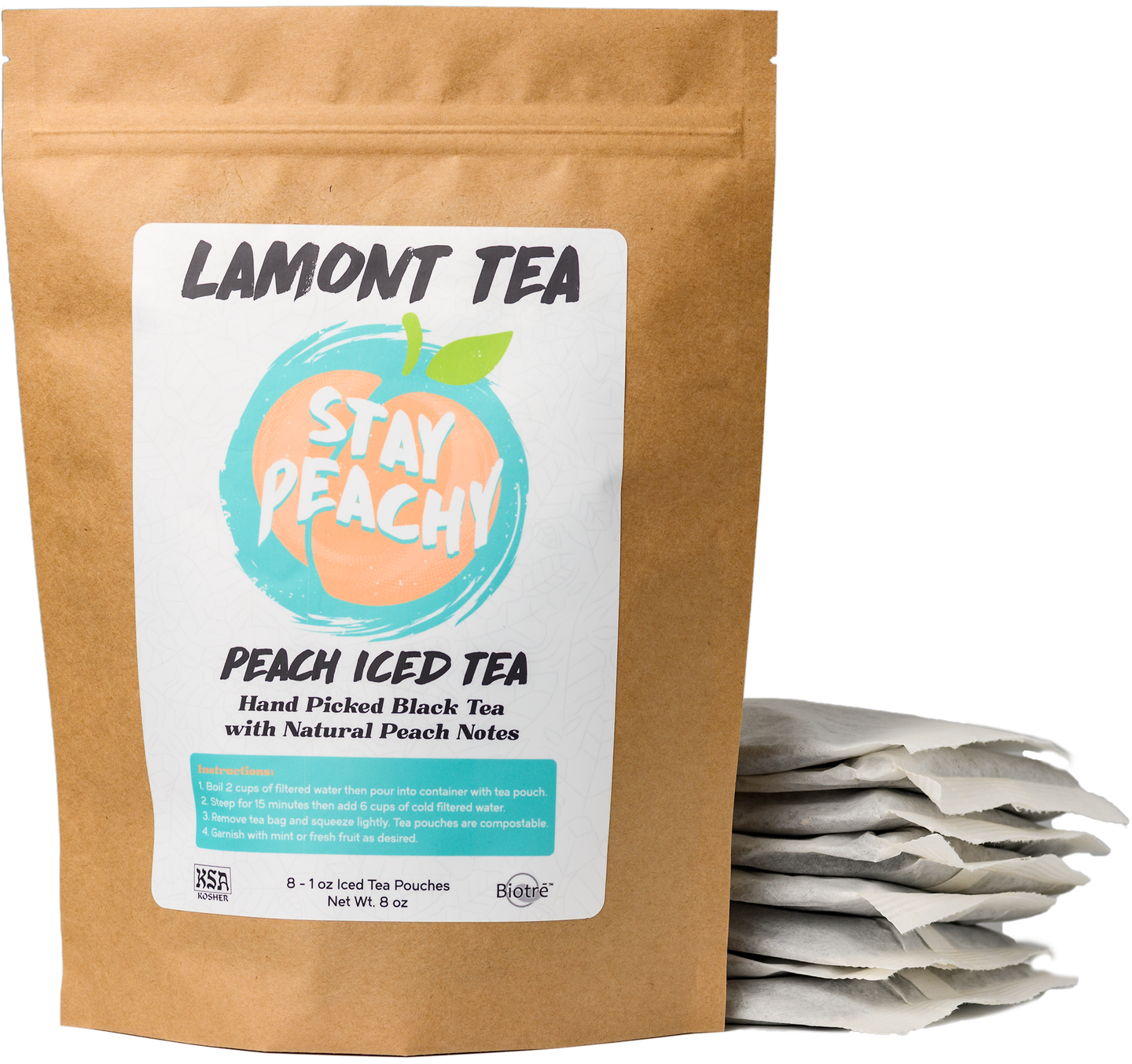 Lamont Peach Iced Tea - 8oz.